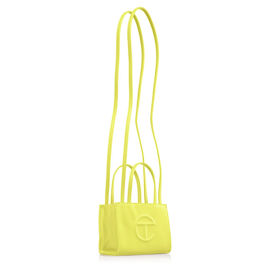 Nwt Telfar Small Shopping Bag - Margarine Yellow Summer Purse Strap Faux Leather